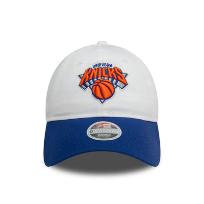 This is a New York Knicks Womens NBA White 9TWENTY Adjustable Cap 2