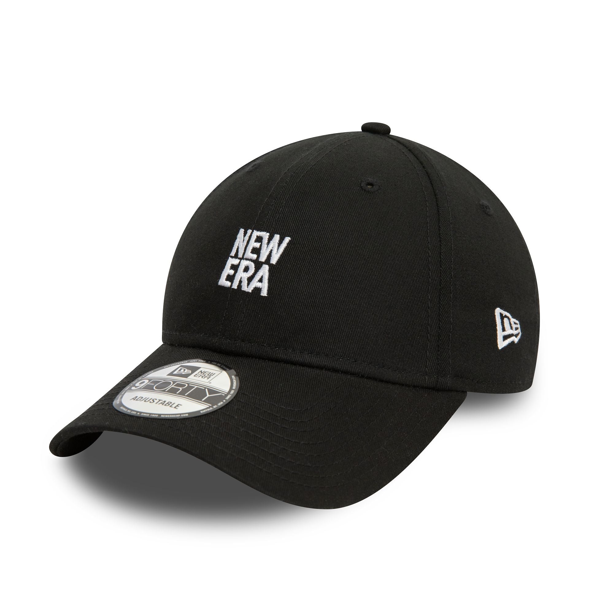 This is a New Era Black 9FORTY Adjustable Cap 1