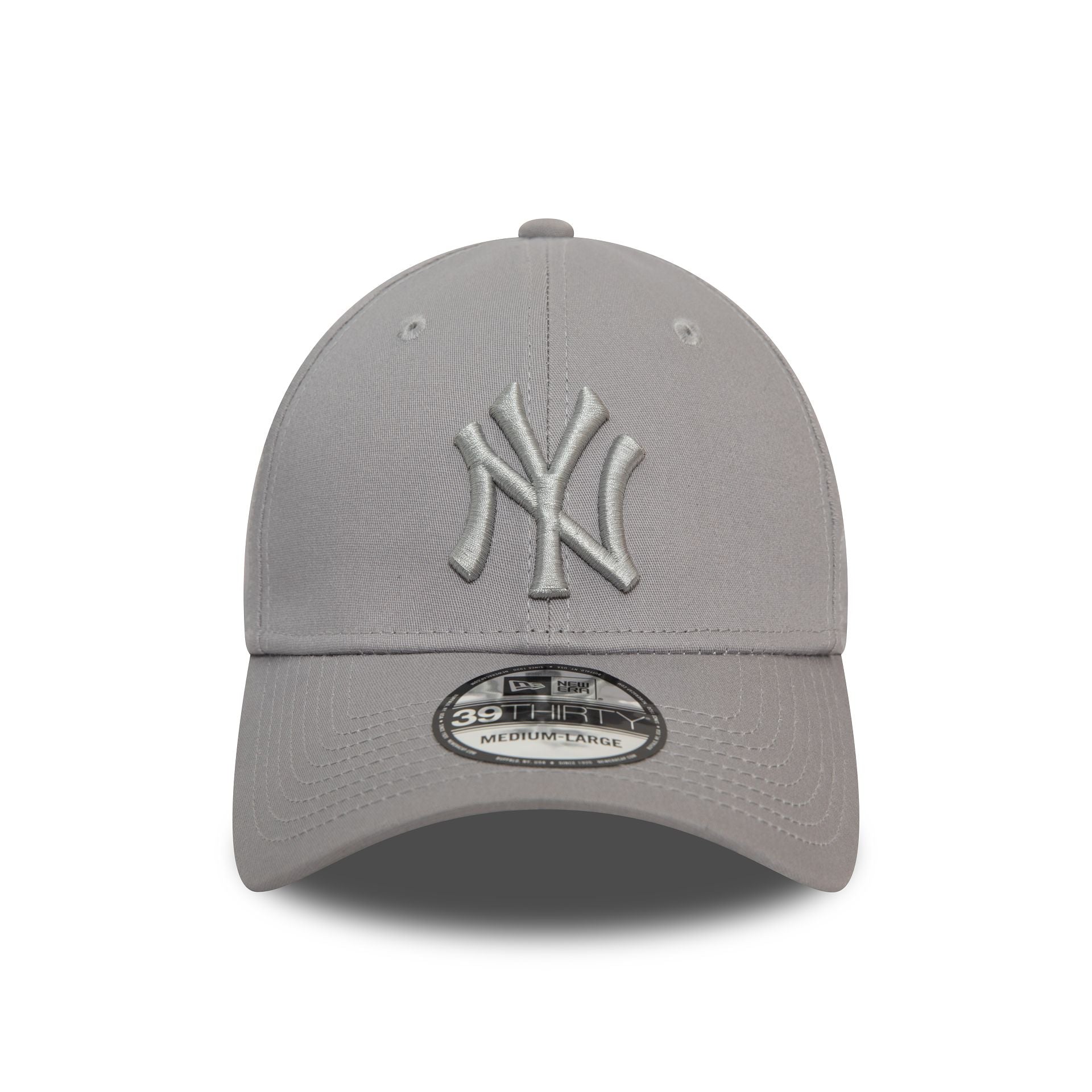 This is a New York Yankees League Essential Grey 39THIRTY Stretch Fit Cap 2