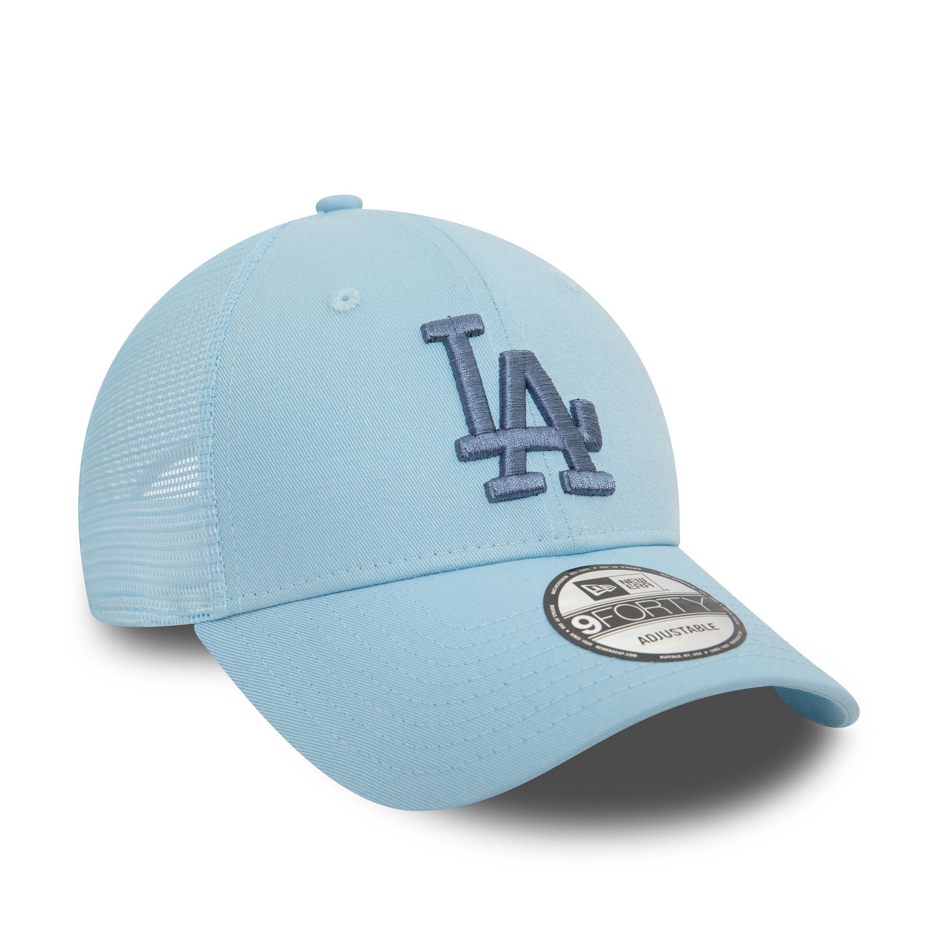 This is a LA Dodgers Home Field Pastel Blue 9FORTY Trucker Cap 2