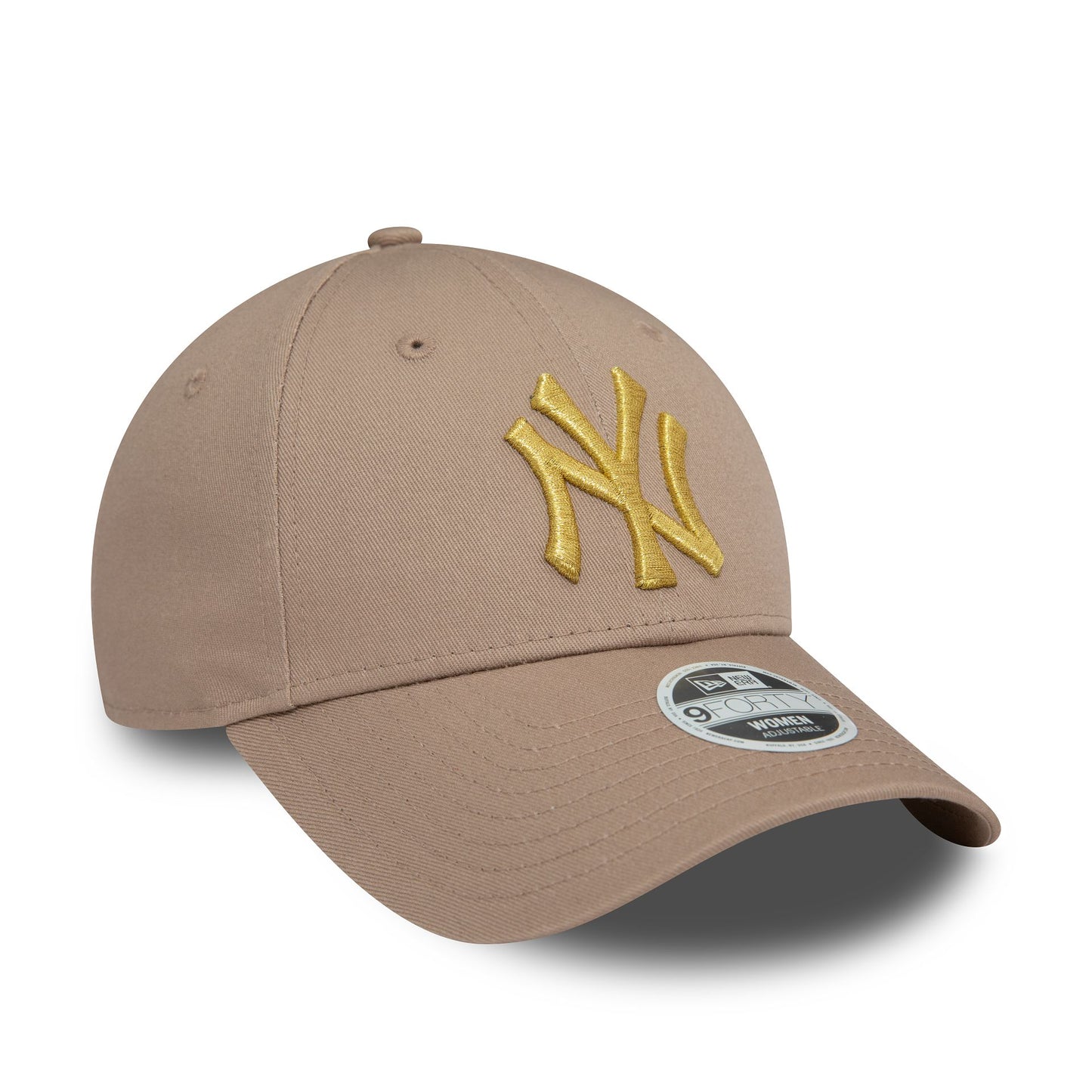 This is a New York Yankees Womens Metallic Pastel Brown 9FORTY Adjustable Cap 4