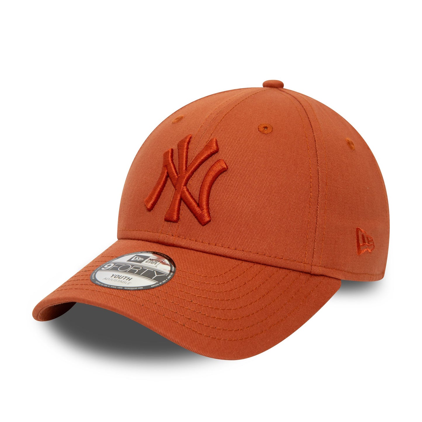 This is a New York Yankees Youth League Essential Brown 9FORTY Adjustable Cap 1