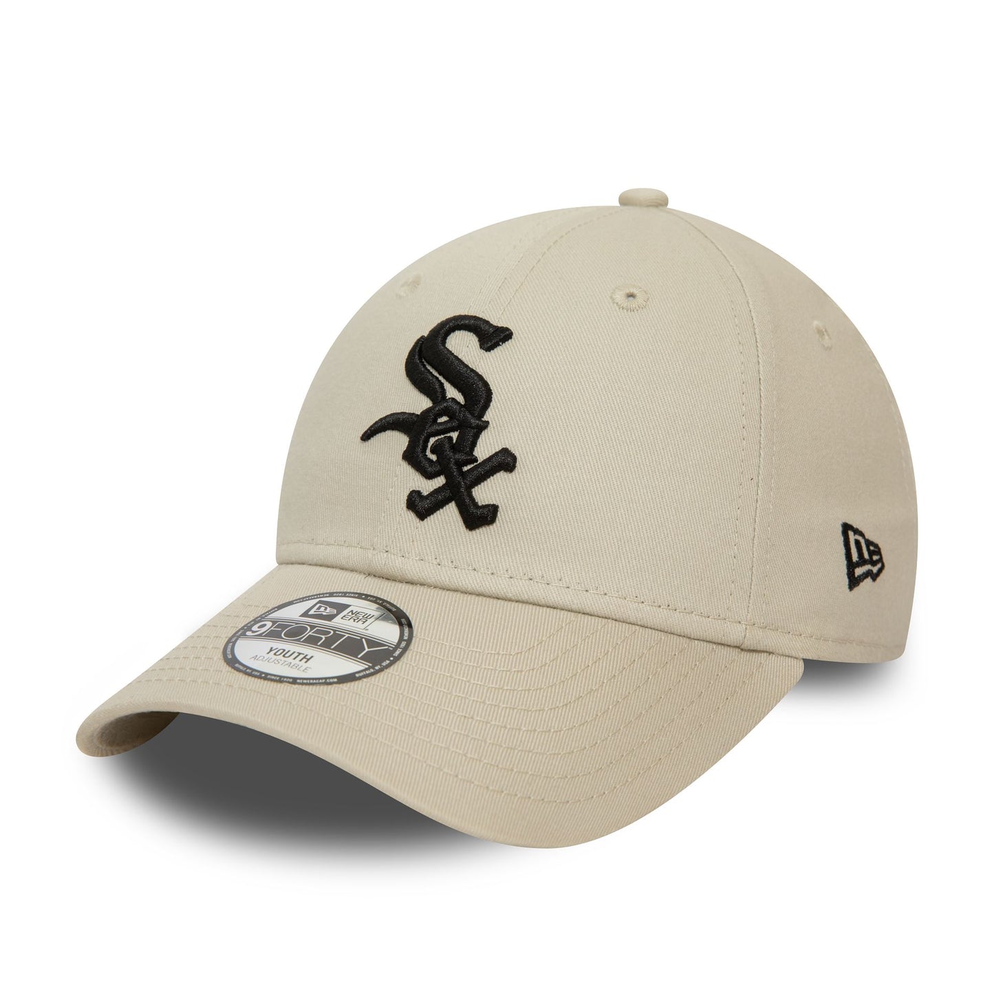 This is a Chicago White Sox Youth League Essential Light Beige 9FORTY Adjustable Cap 1