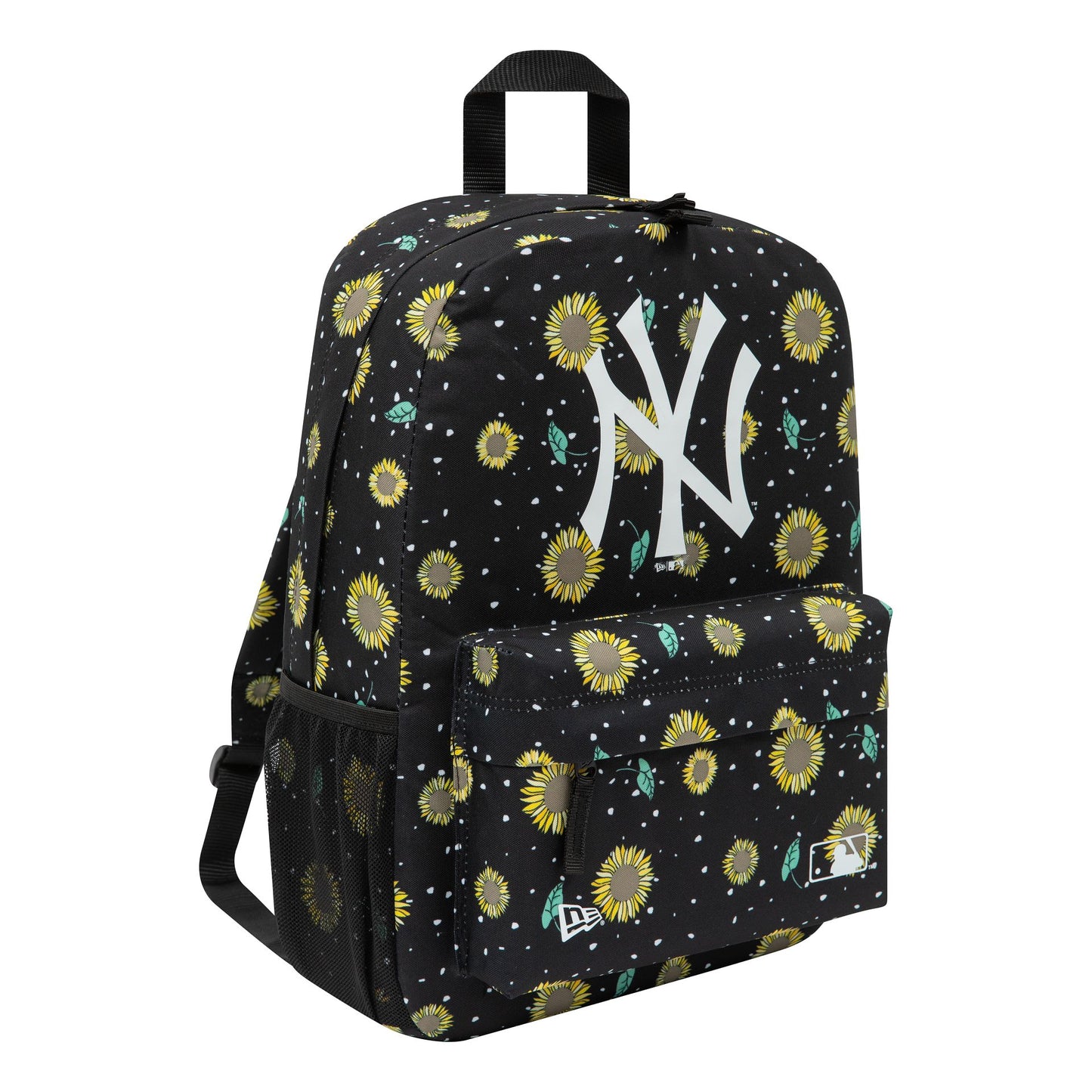 This is a New York Yankees All Over Print Black Stadium Backpack 2