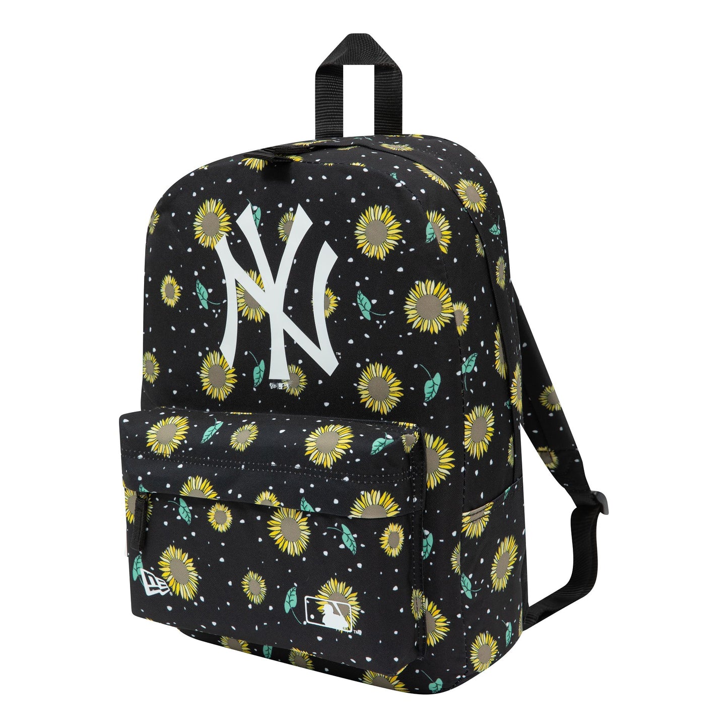 This is a New York Yankees All Over Print Black Stadium Backpack 4