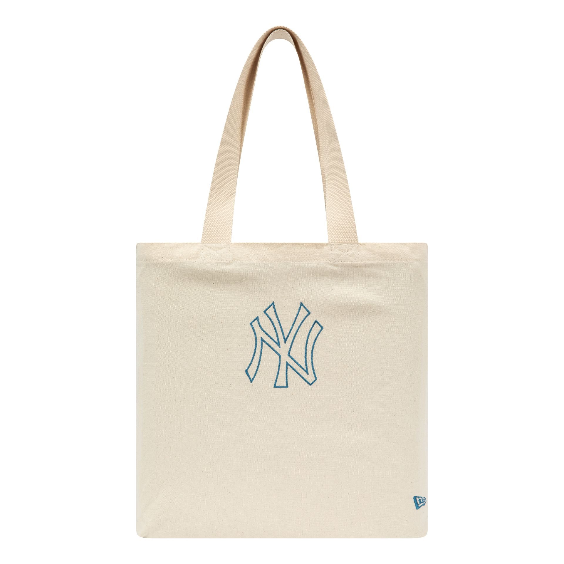 This is a New York Yankees MLB Stone Canvas Tote Bag 1