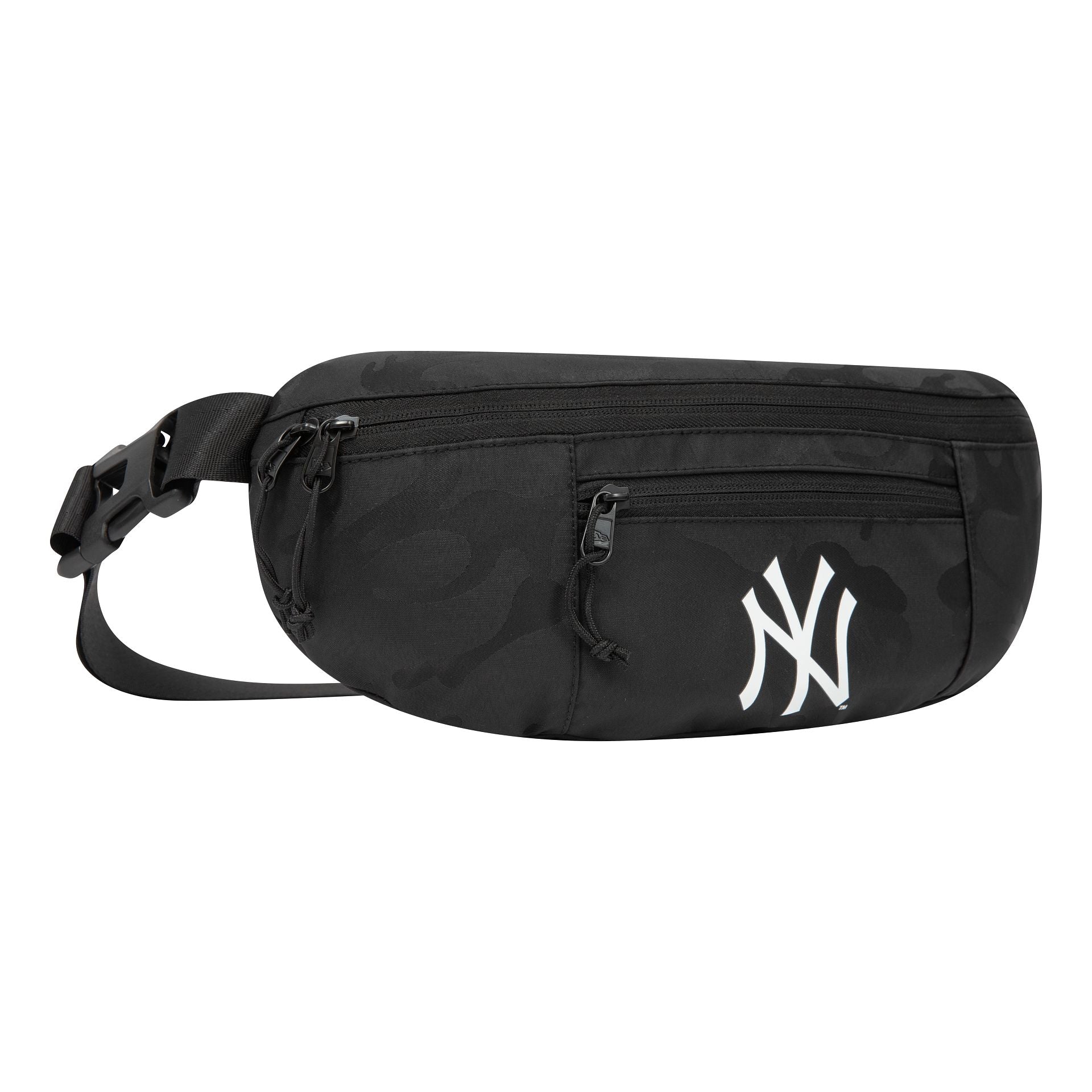 This is a New York Yankees MLB Camo Black Waist Bag 1