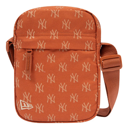 This is a New York Yankees Monogram Brown Side Bag 1