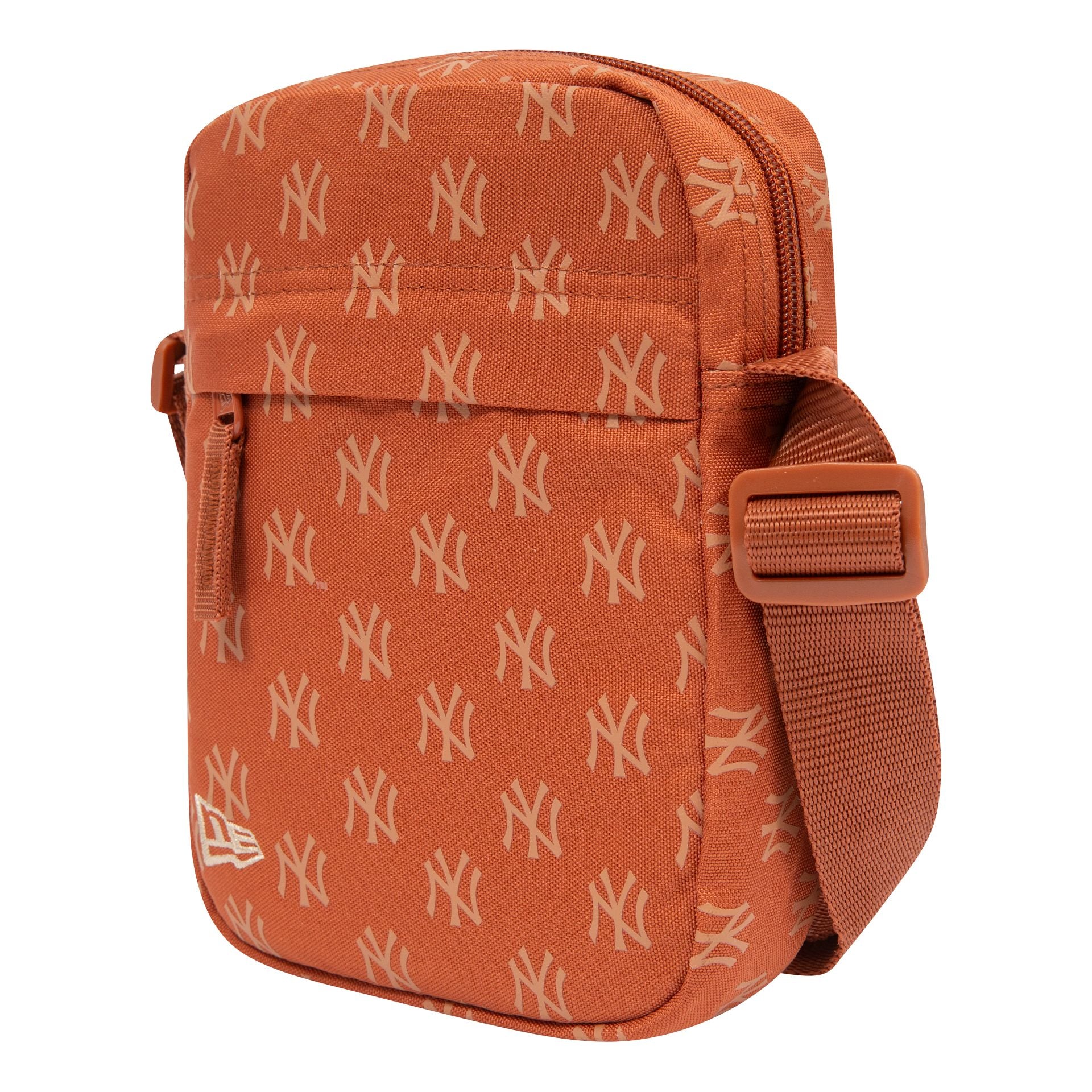 This is a New York Yankees Monogram Brown Side Bag 2