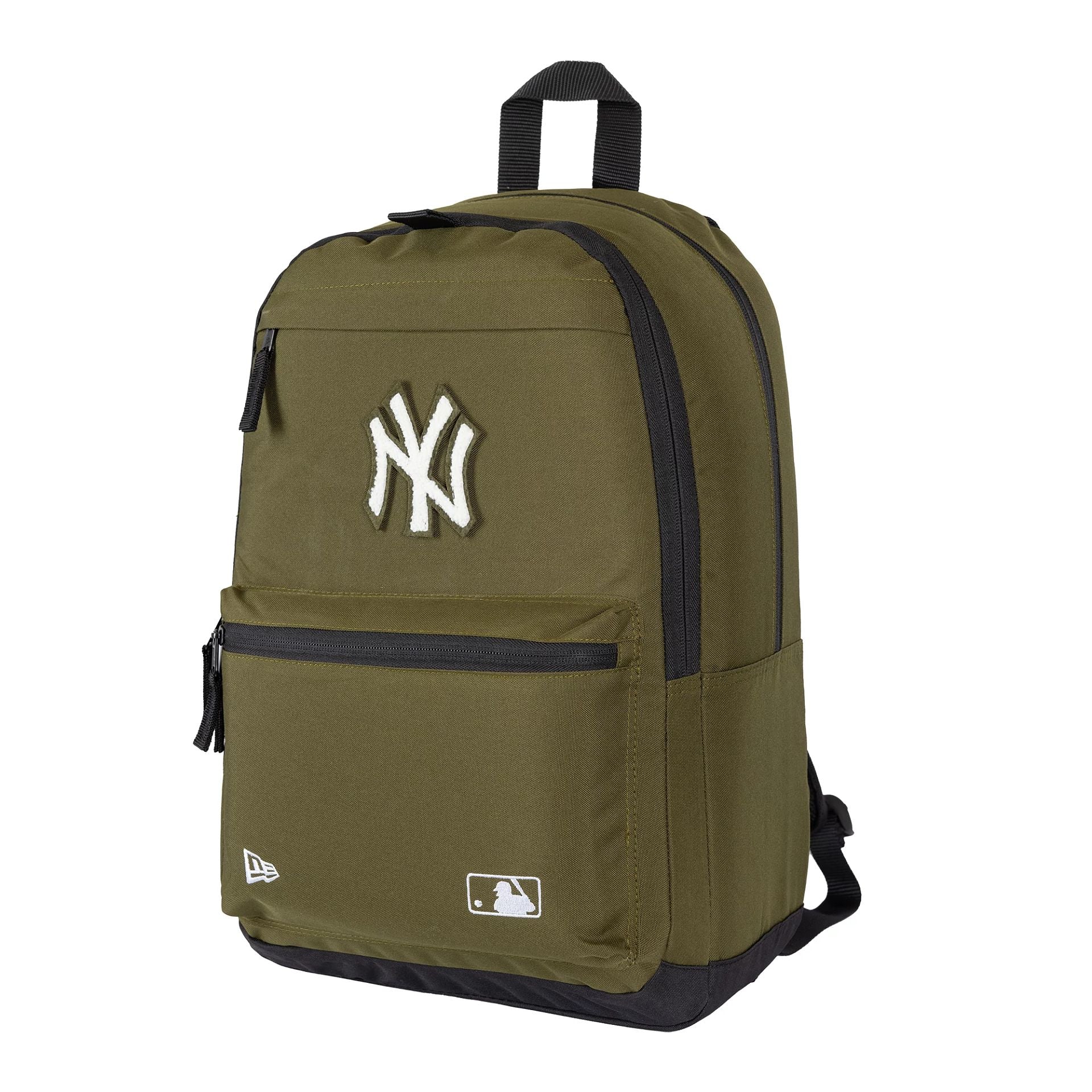 This is a New York Yankees MLB Applique Dark Green Delaware Backpack 1