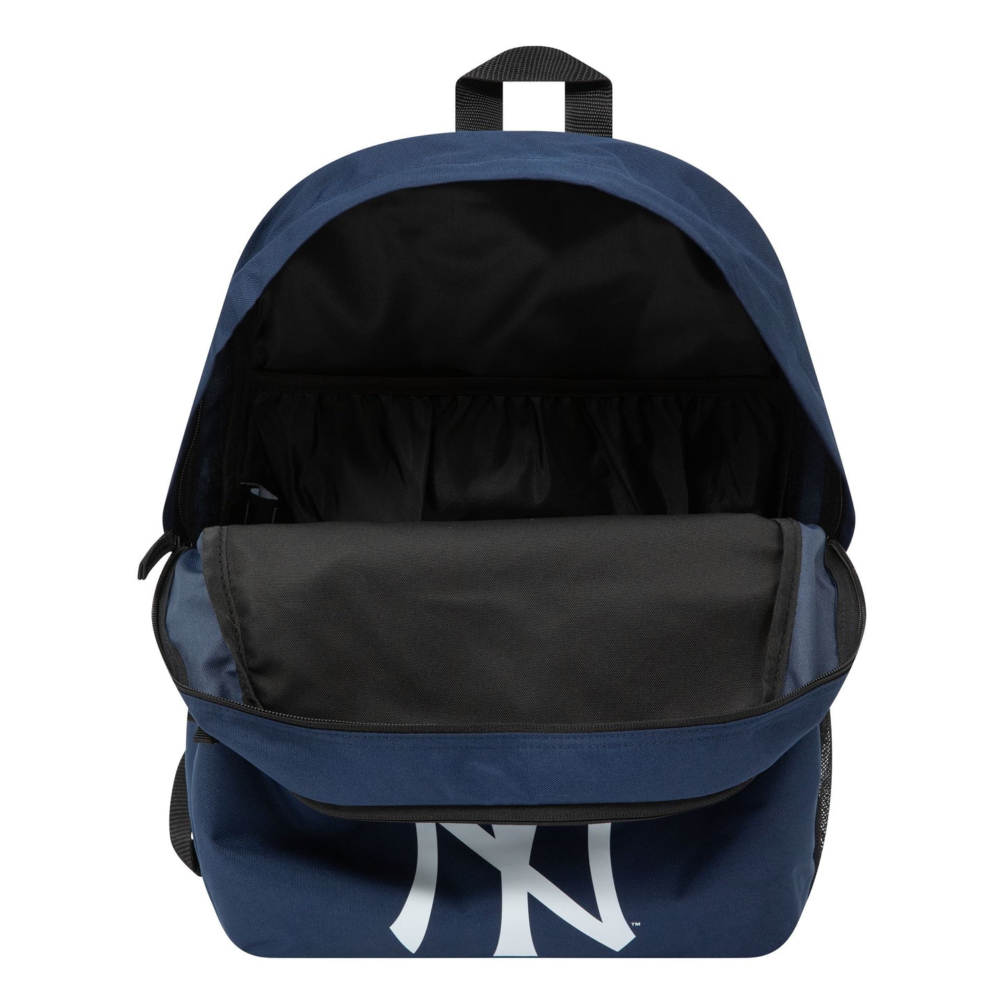 This is a New York Yankees MLB Multi Compartment Navy Stadium Backpack 3