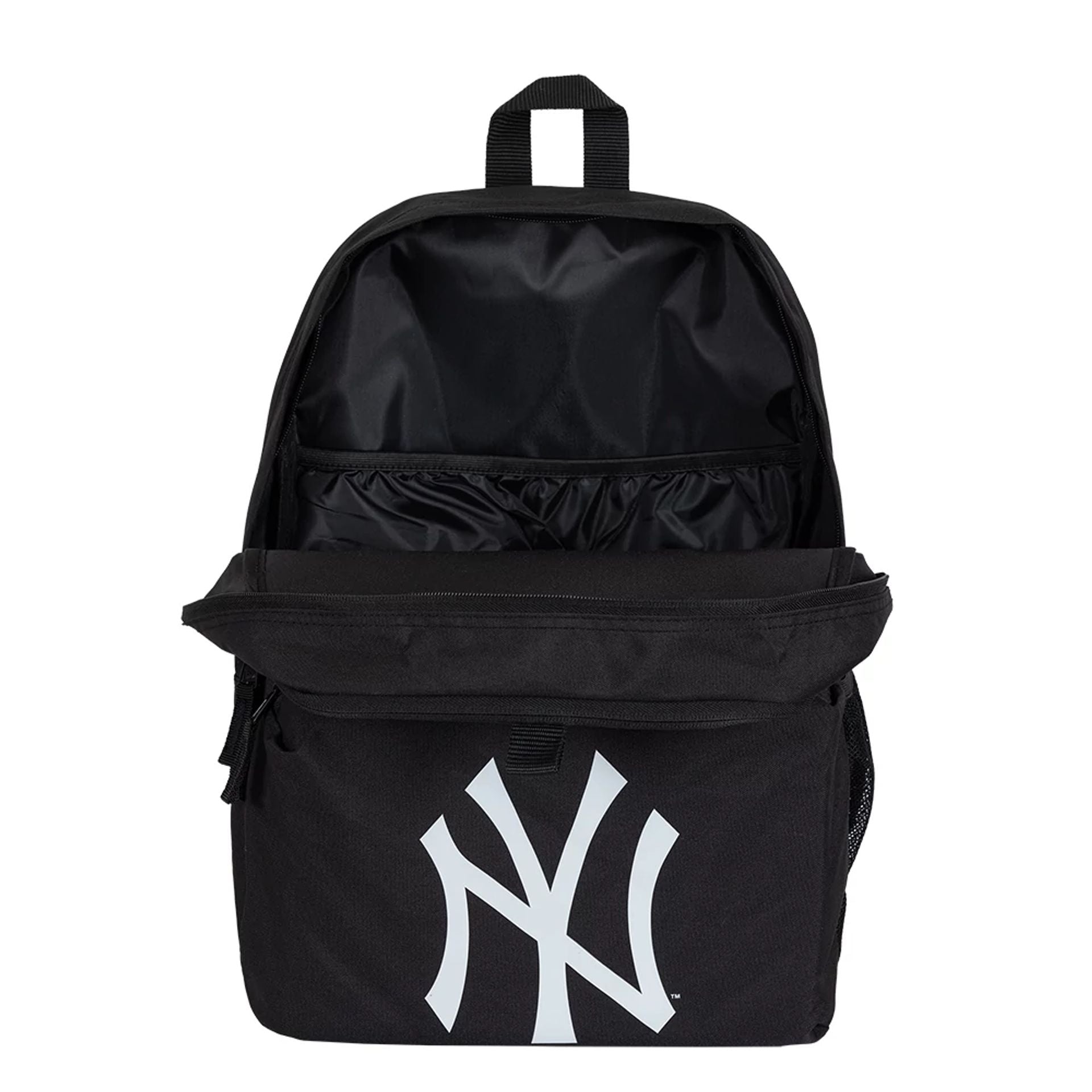 This is a New York Yankees MLB Multi Compartment Black Stadium Backpack 4