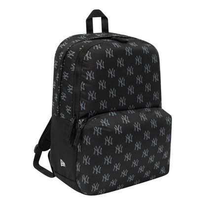 This is a New York Yankees Monogram Multi Compartment Black Stadium Backpack 1