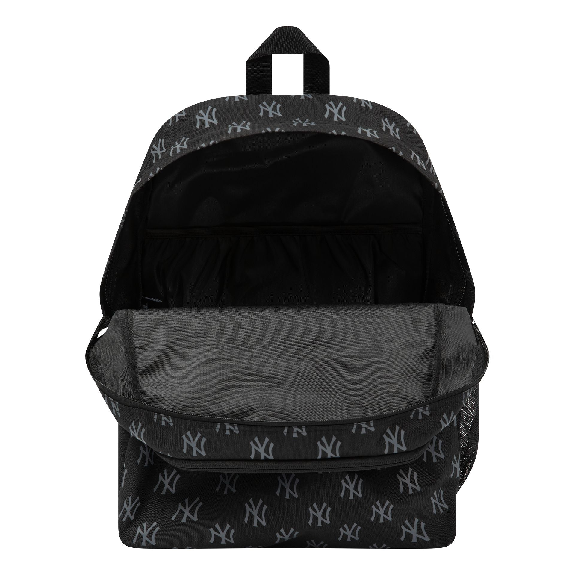 This is a New York Yankees Monogram Multi Compartment Black Stadium Backpack 2