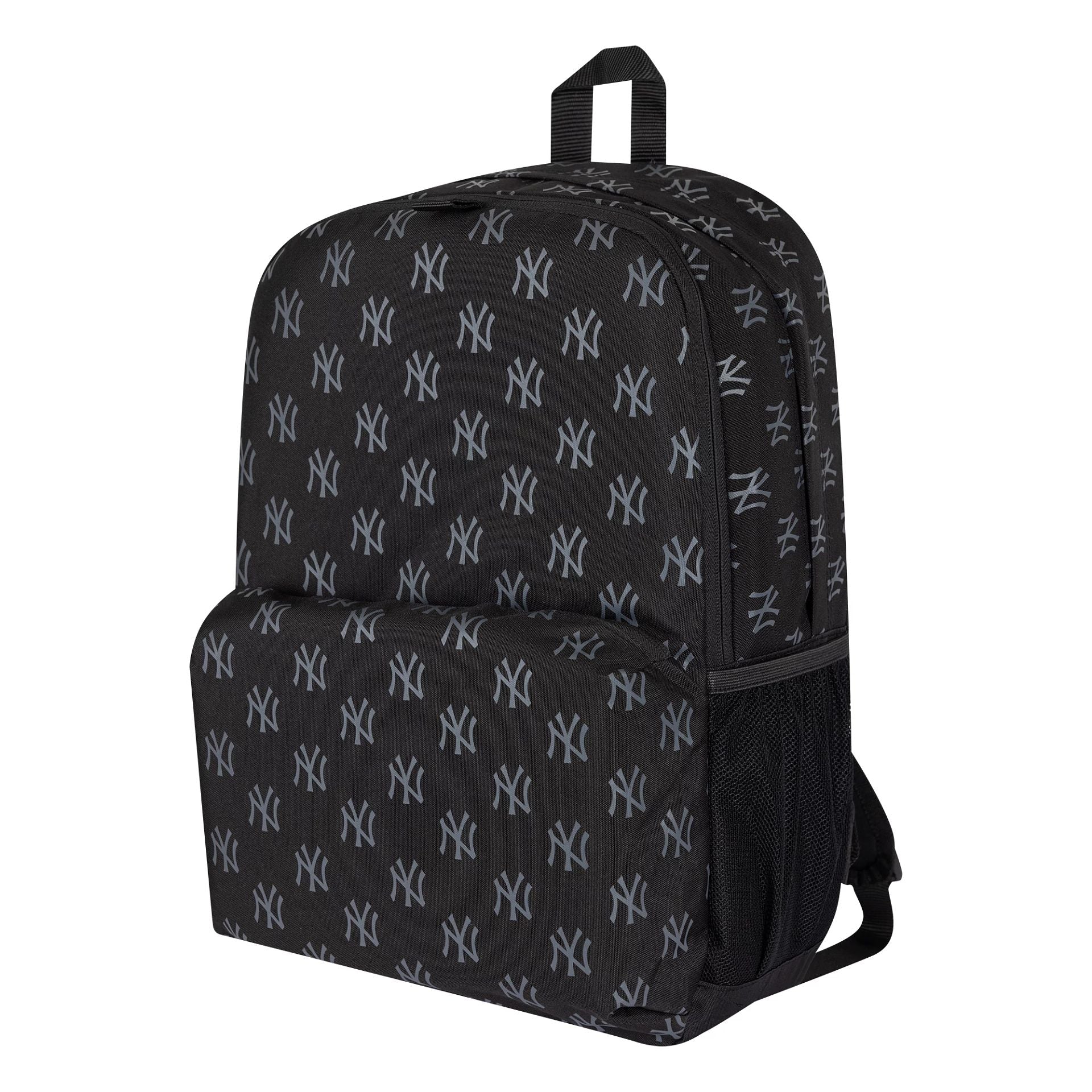 This is a New York Yankees Monogram Multi Compartment Black Stadium Backpack 1