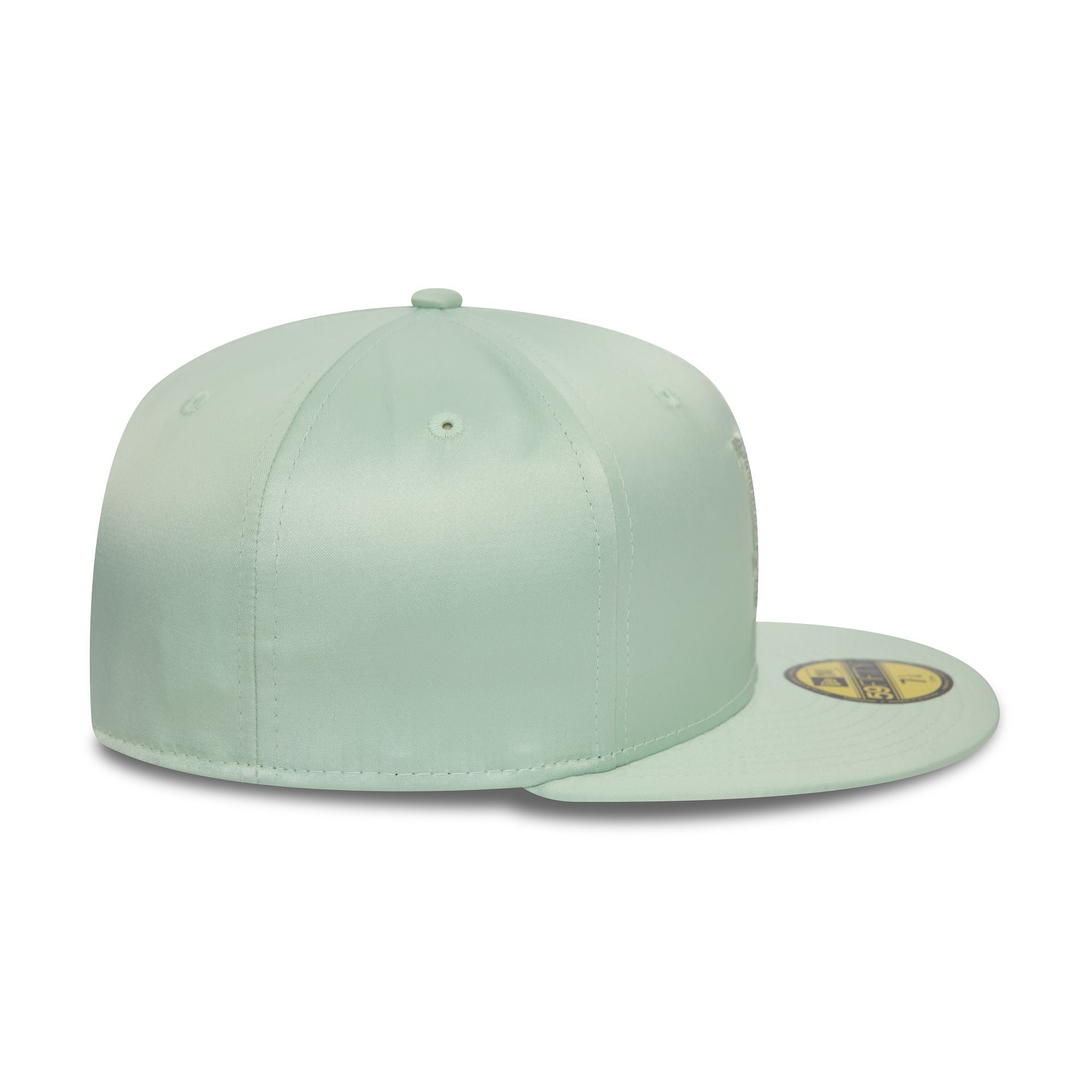 This is a LA Dodgers MLB Rhinestone Satin Pastel Green 59FIFTY Fitted Cap 7