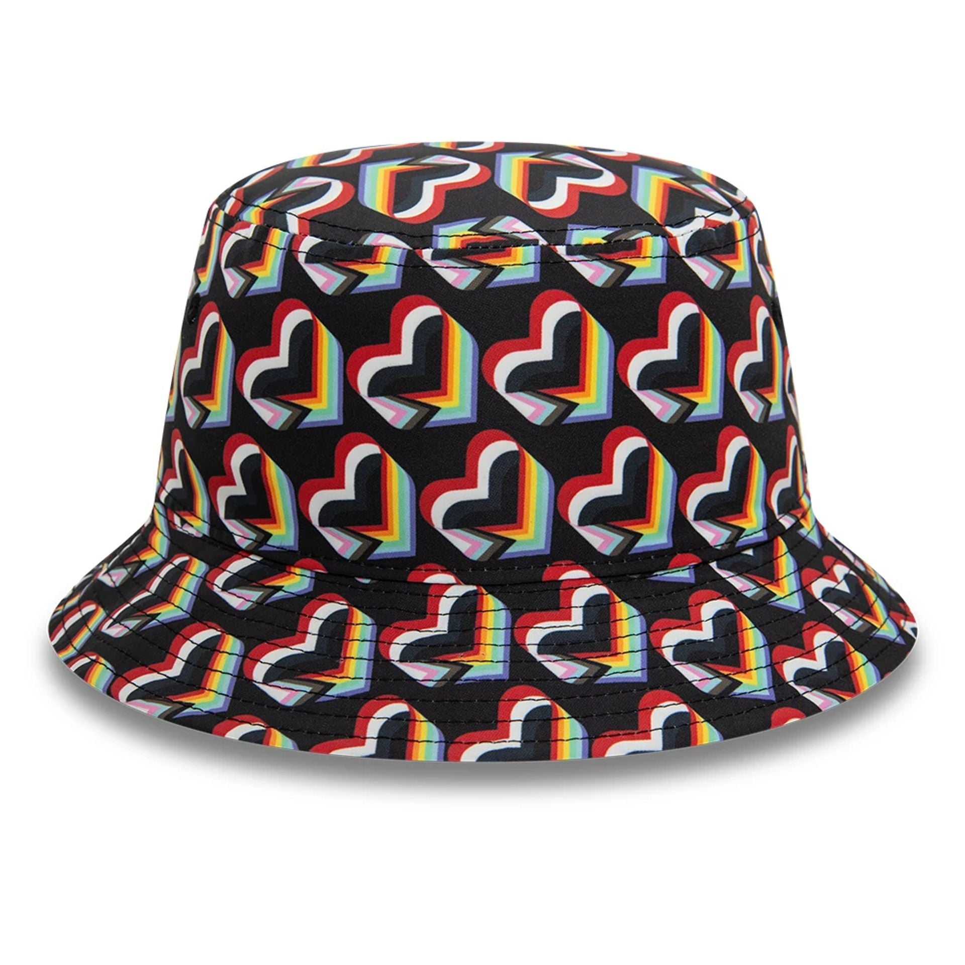 This is a Manchester United One Love All Over Print Black Bucket Hat 2