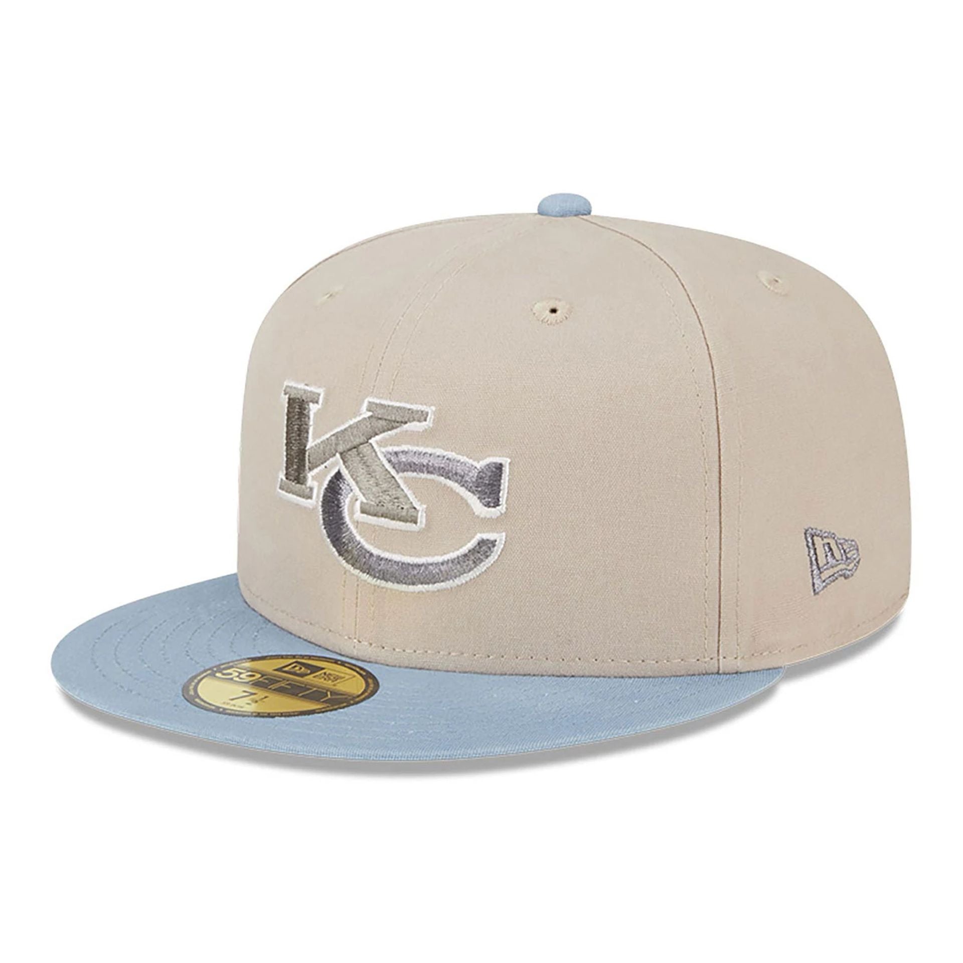 This is a Kansas City Chiefs Brush Twill Stone 59FIFTY Fitted Cap 6