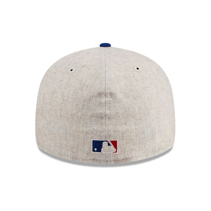 This is a Chicago Cubs Melton Wool Light Beige Retro Crown 59FIFTY Fitted Cap 5