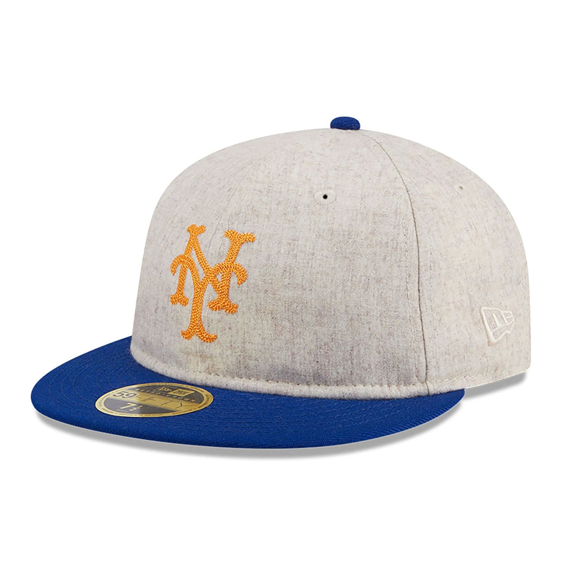 This is a New York Mets Melton Wool Light Beige Retro Crown 59FIFTY Fitted Cap 2