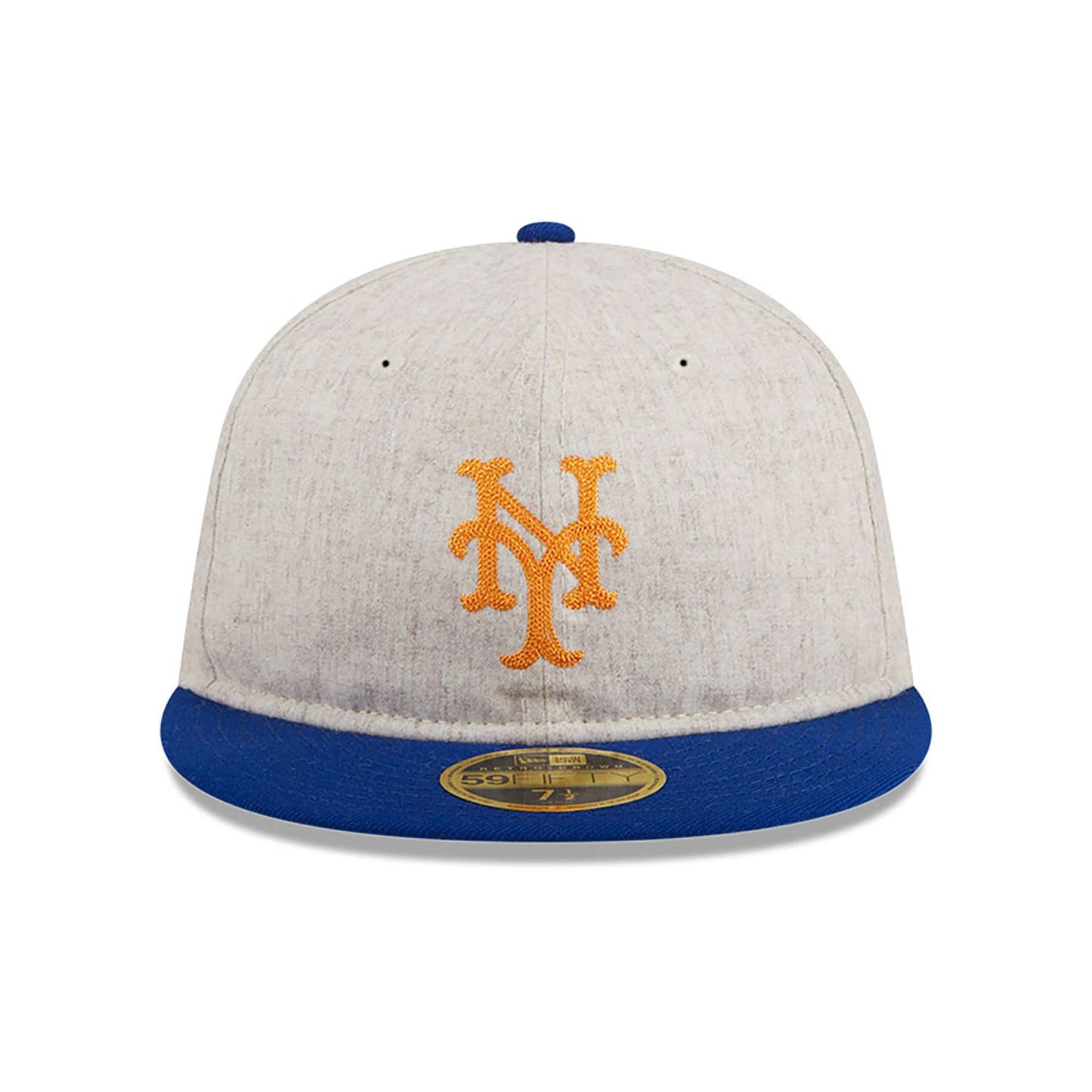 This is a New York Mets Melton Wool Light Beige Retro Crown 59FIFTY Fitted Cap 3