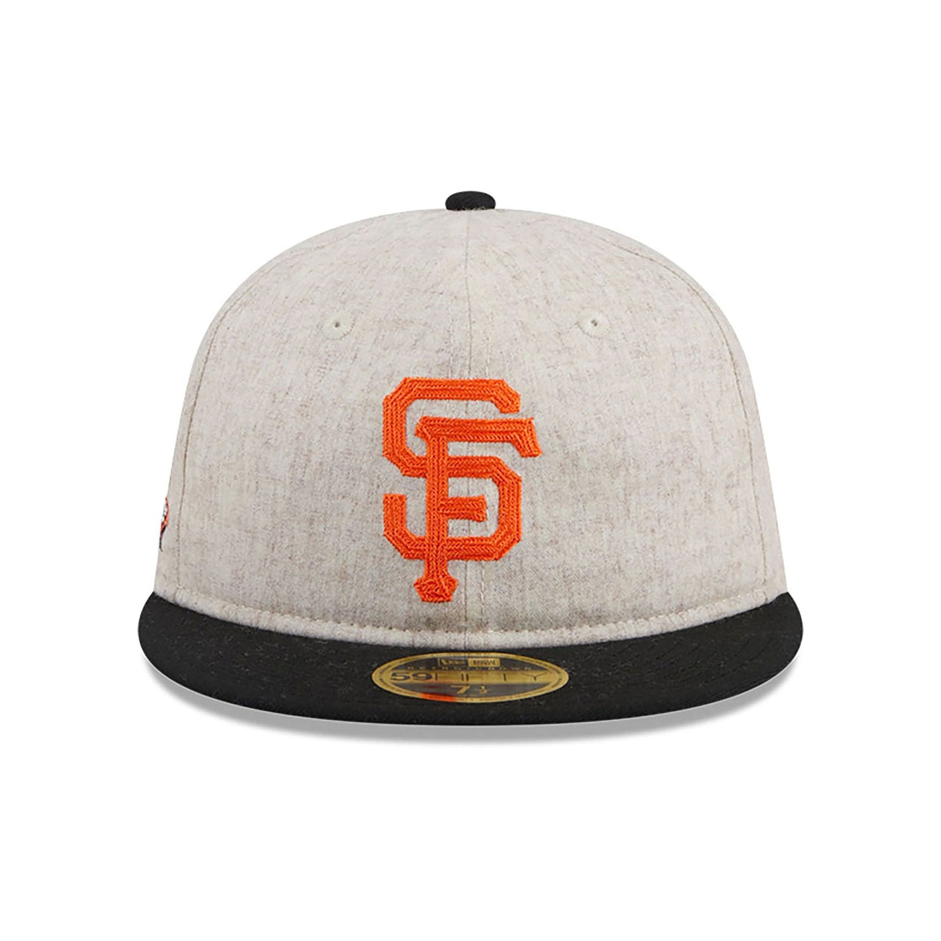 This is a San Francisco Giants Melton Wool Light Beige Retro Crown 59FIFTY Fitted Cap 5