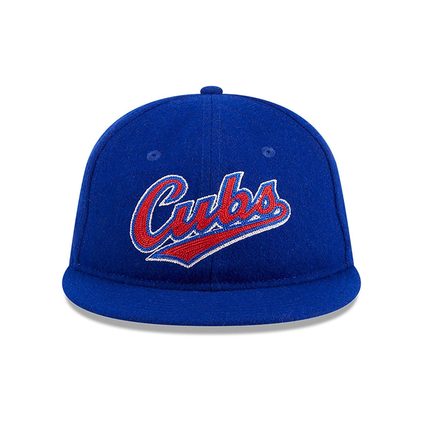 This is a Chicago Cubs Melton Wool Blue Retro Crown 9FIFTY Strapback Cap 2