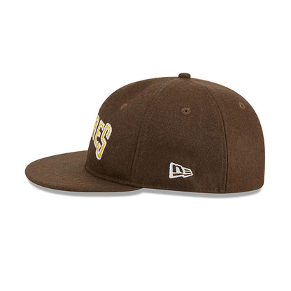 This is a San Diego Padres Melton Wool Brown Retro Crown 9FIFTY Strapback Cap 7