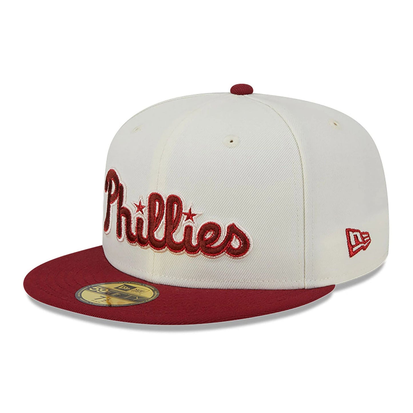 This is a Philadelphia Phillies Be Mine White 59FIFTY Fitted Cap 1