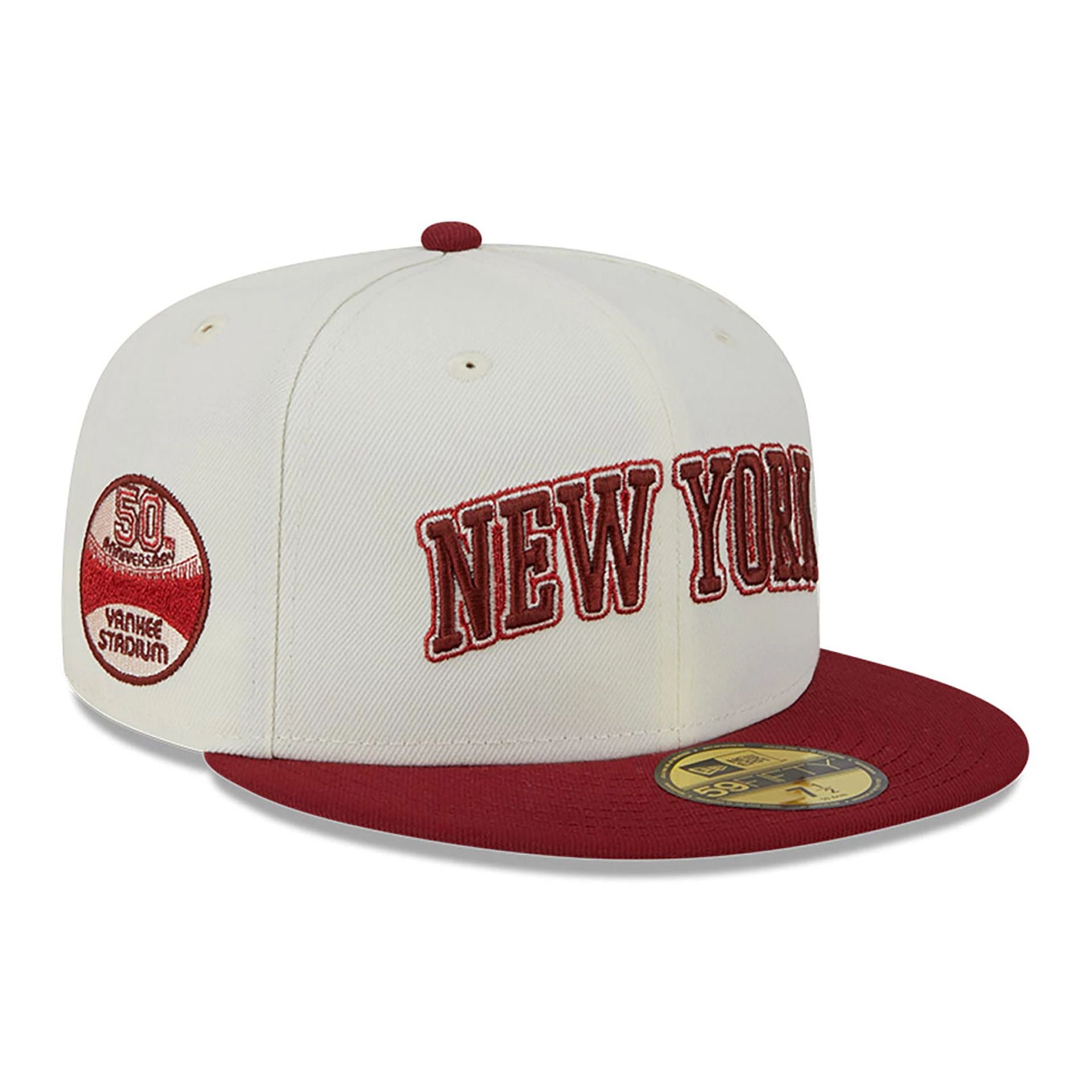 This is a New York Yankees Be Mine White 59FIFTY Fitted Cap 1