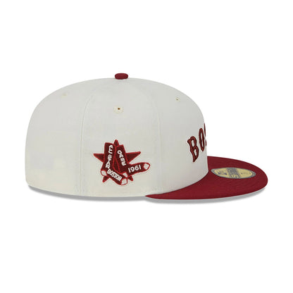 This is a Boston Red Sox Be Mine White 59FIFTY Fitted Cap 7