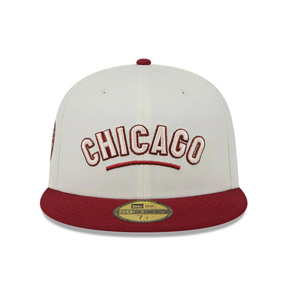 This is a Chicago Cubs Be Mine White 59FIFTY Fitted Cap 4