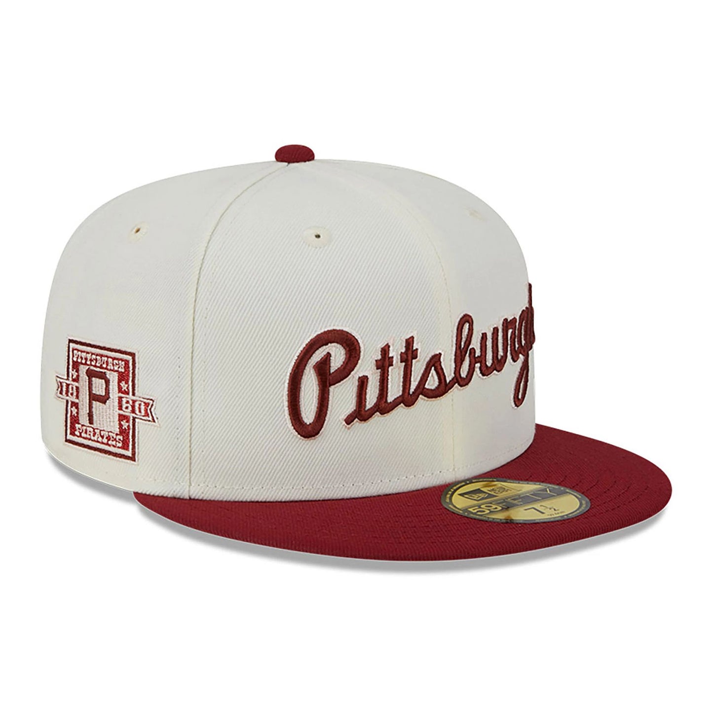 This is a Pittsburgh Pirates Be Mine White 59FIFTY Fitted Cap 1