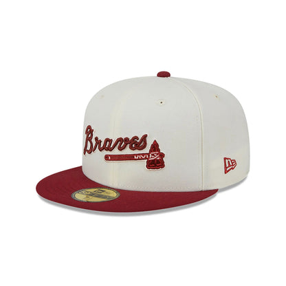 This is a Atlanta Braves Be Mine White 59FIFTY Fitted Cap 3