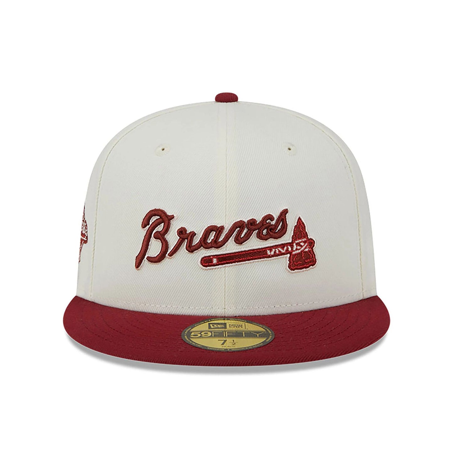 This is a Atlanta Braves Be Mine White 59FIFTY Fitted Cap 4