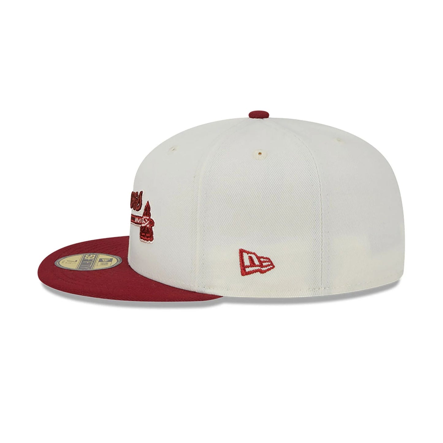 This is a Atlanta Braves Be Mine White 59FIFTY Fitted Cap 7