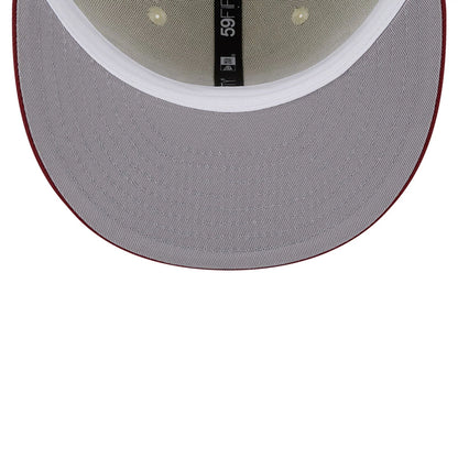 This is a Arizona Diamondbacks Be Mine White 59FIFTY Fitted Cap 2