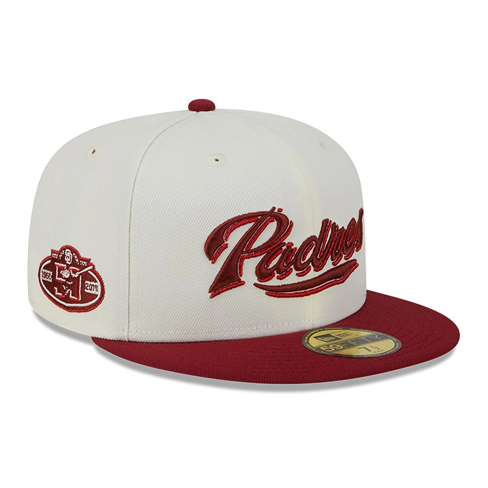 This is a San Diego Padres Be Mine White 59FIFTY Fitted Cap 5