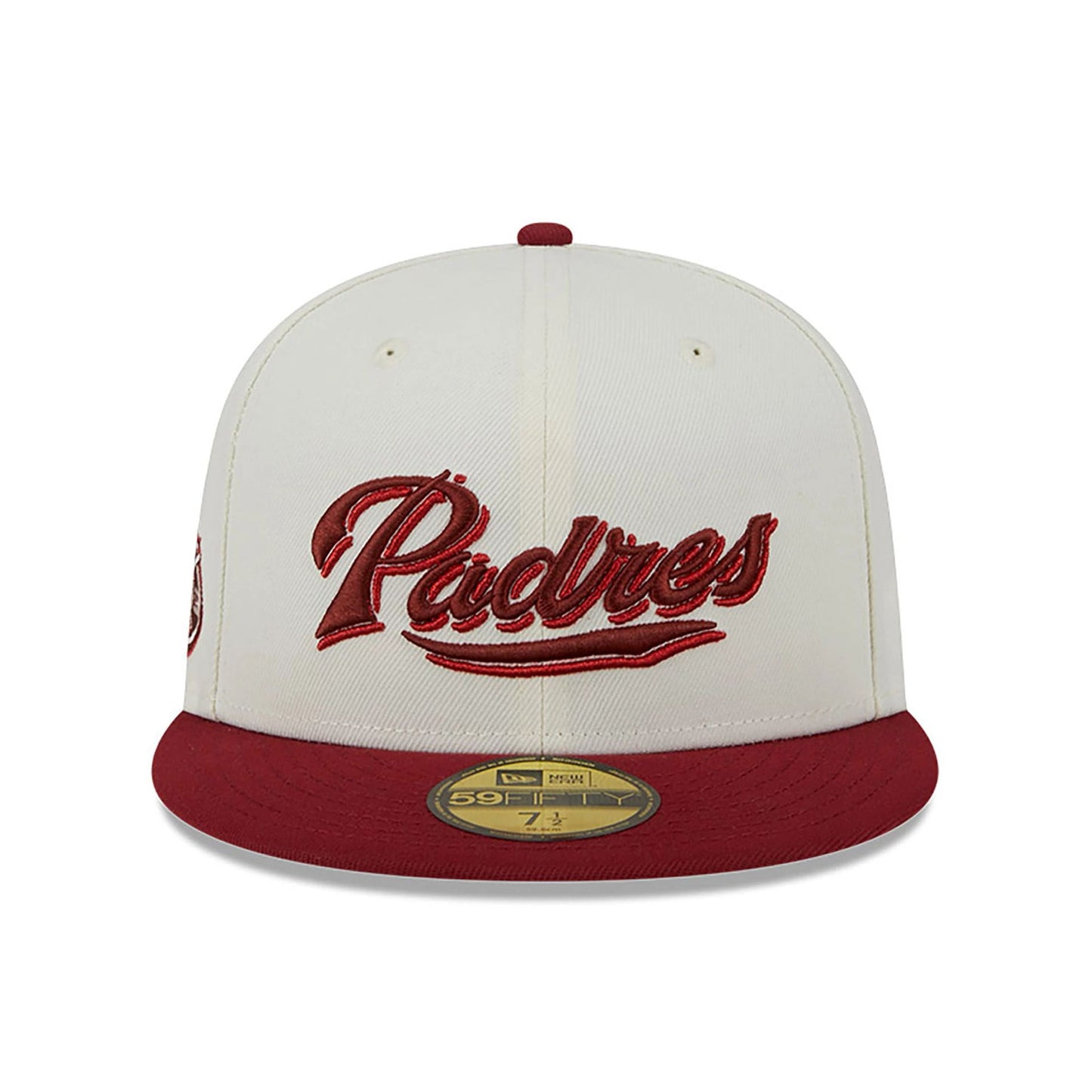 This is a San Diego Padres Be Mine White 59FIFTY Fitted Cap 2