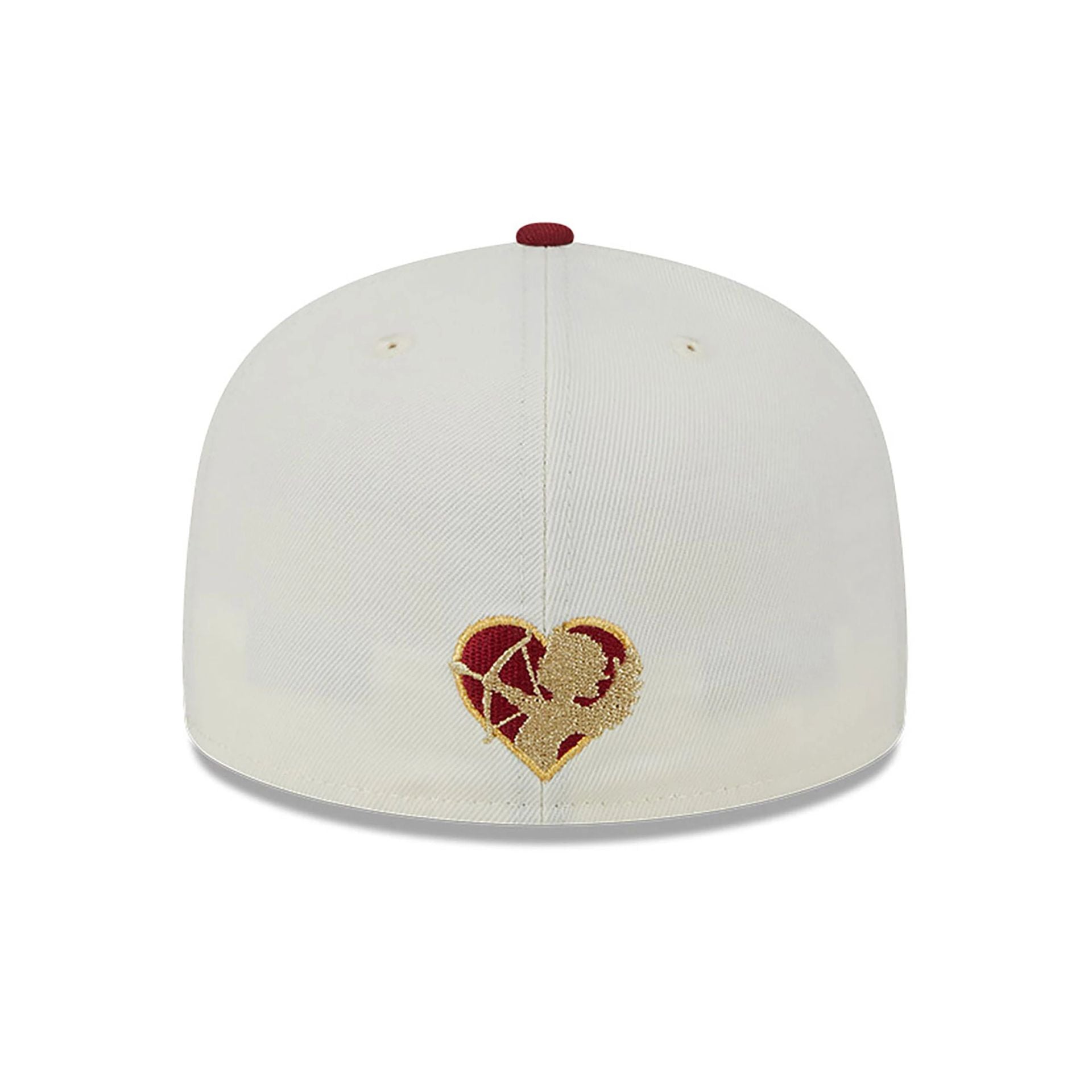 This is a San Diego Padres Be Mine White 59FIFTY Fitted Cap 3