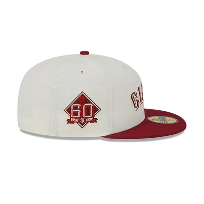 This is a San Francisco Giants Be Mine White 59FIFTY Fitted Cap 6