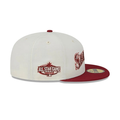 This is a Seattle Mariners Be Mine White 59FIFTY Fitted Cap 7