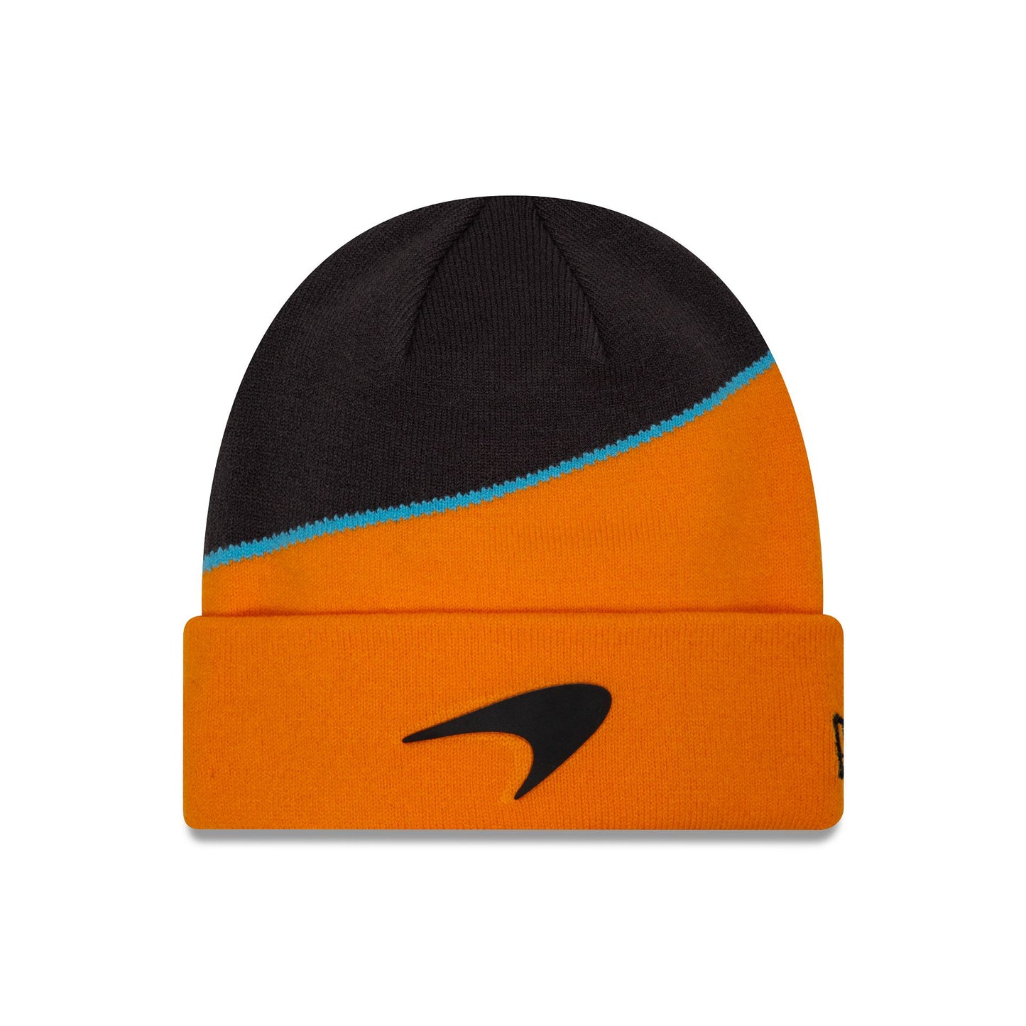 This is a McLaren Racing Oscar Piastri Orange Cuff Knit Beanie Hat 1