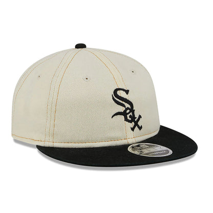 This is a Chicago White Sox Chrome Denim White Retro Crown 9FIFTY Strapback Cap 4