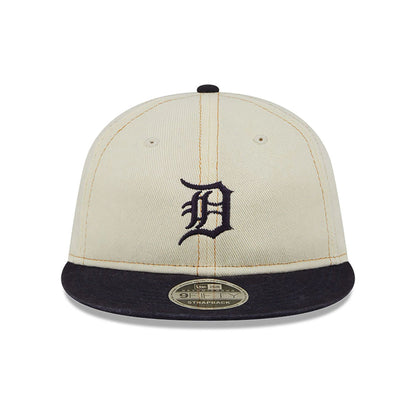 This is a Detroit Tigers Chrome Denim White Retro Crown 9FIFTY Strapback Cap 2