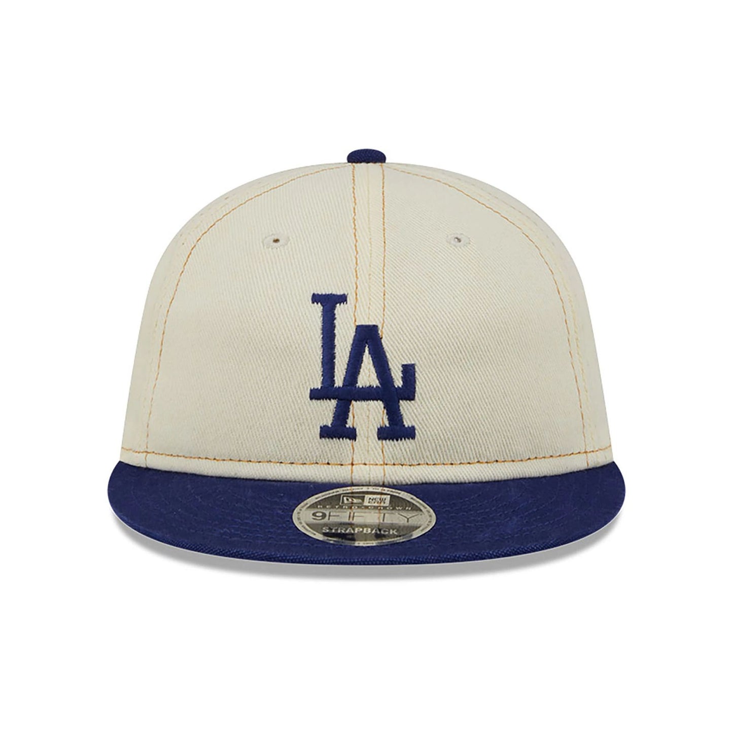 This is a LA Dodgers Chrome Denim White Retro Crown 9FIFTY Strapback Cap 2