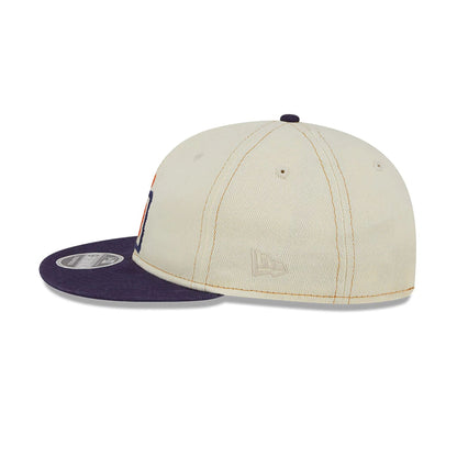 This is a San Diego Padres Chrome Denim White Retro Crown 9FIFTY Strapback Cap 5