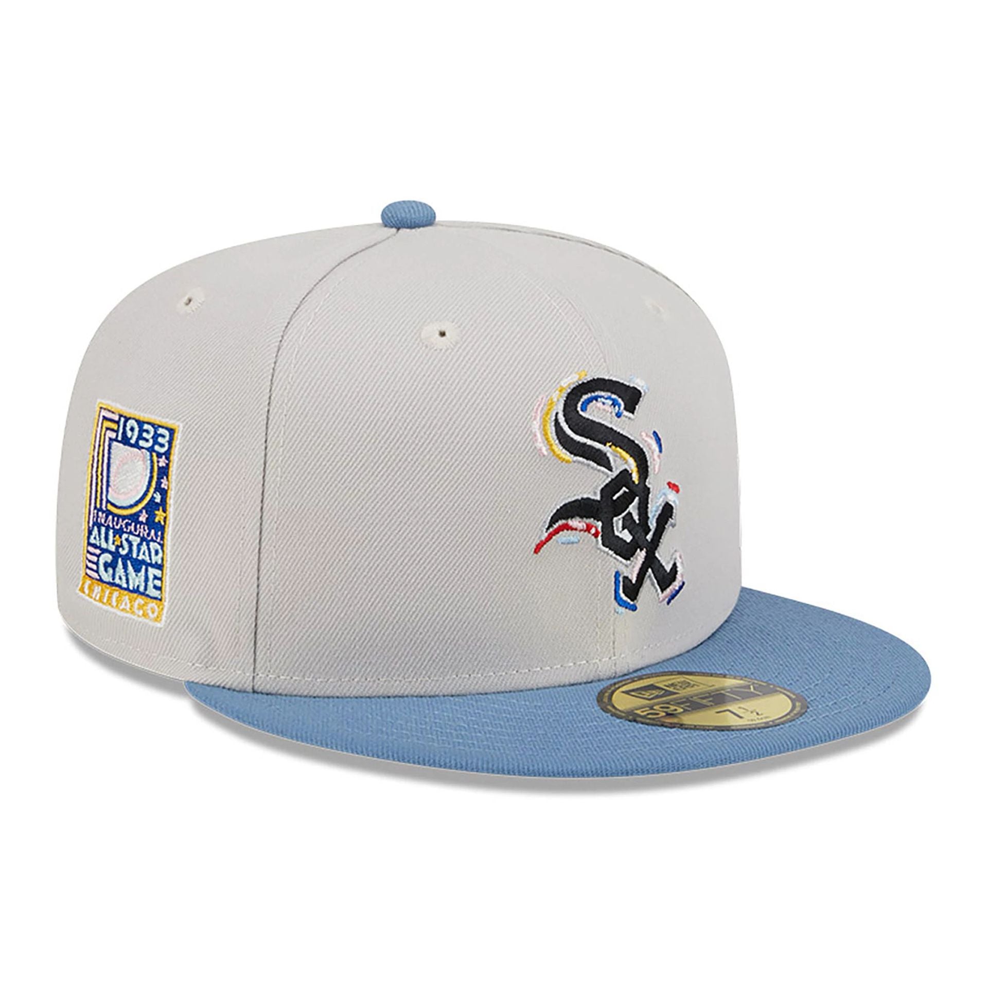 This is a Chicago White Sox Colour Brush Light Beige 59FIFTY Fitted Cap 1