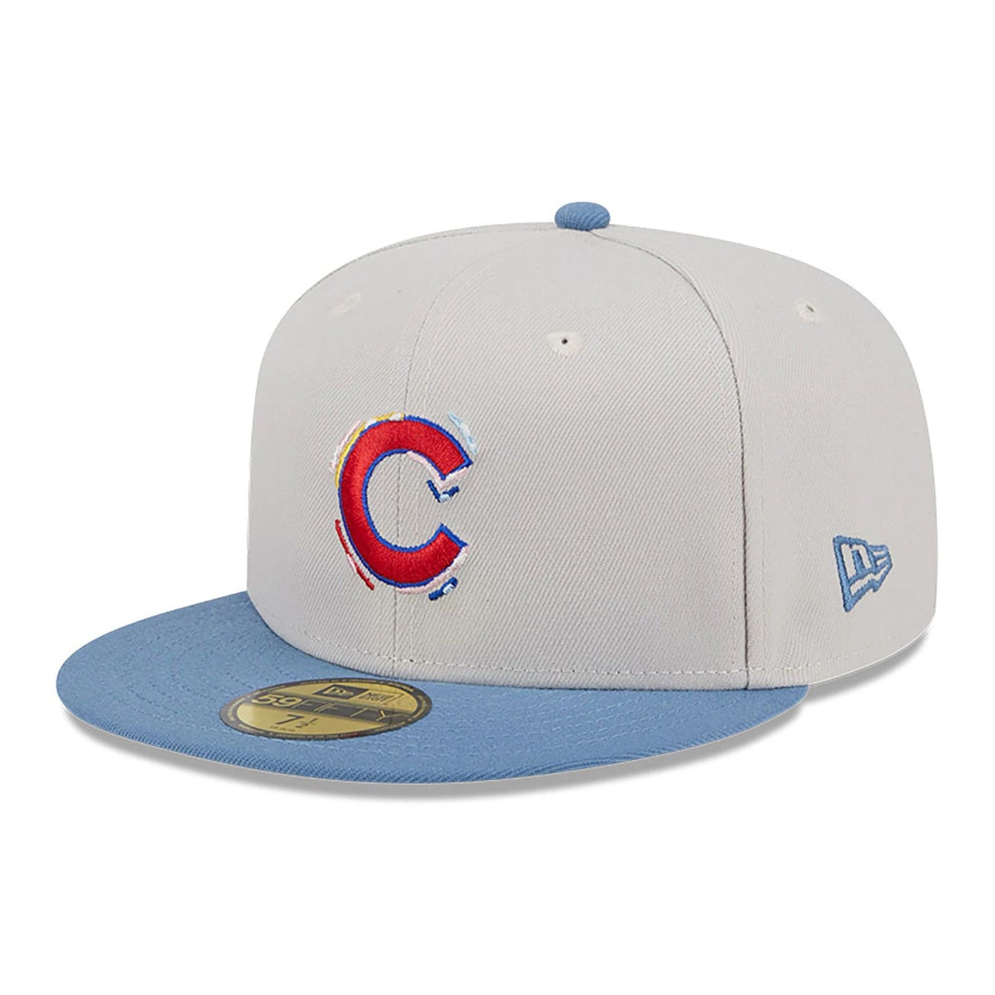 This is a Chicago Cubs Colour Brush Light Beige 59FIFTY Fitted Cap 4