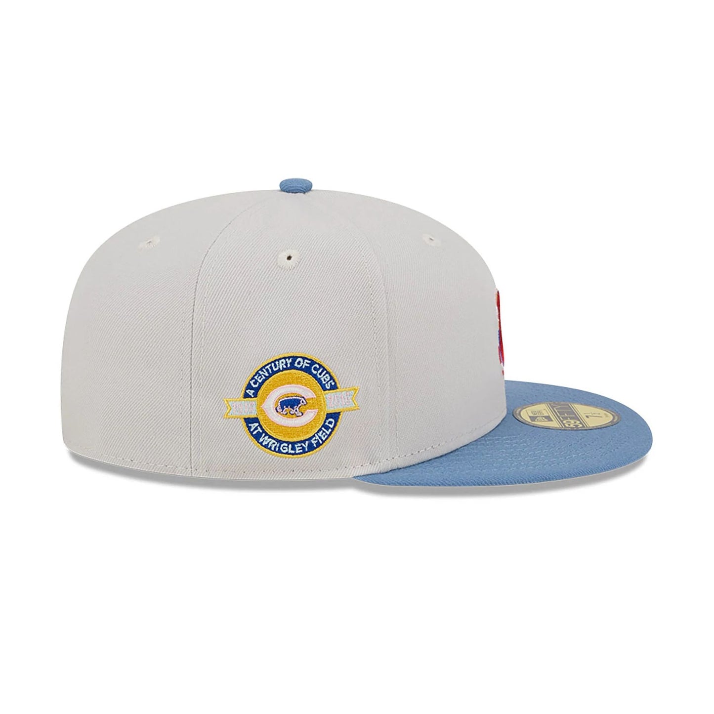 This is a Chicago Cubs Colour Brush Light Beige 59FIFTY Fitted Cap 7